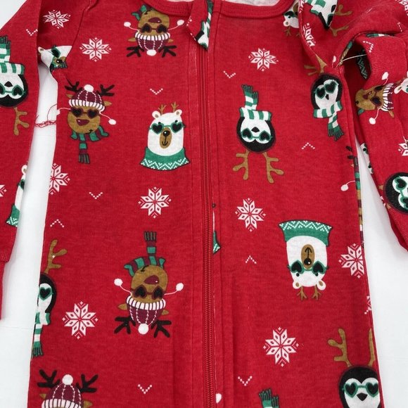 PL Sleep Christmas Pajamas & Hat Size 18 Months Red Green - Picture 3 of 7